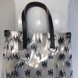 Clear plastic Dooney & Bourke lunch tote